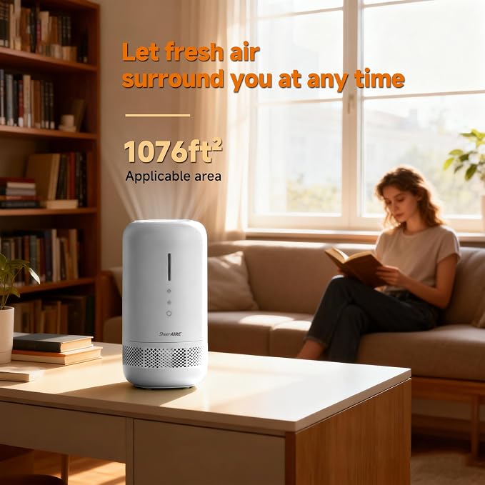 Portable HEPA Air Purifier Energy-Saving Mode, One Touch Operation, Lightweight - Image 3