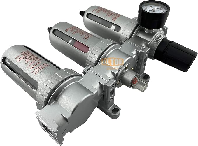 1/4" NPT MID FLOW Filter Regulator Coalescing Desiccant Dryer System - Image 7