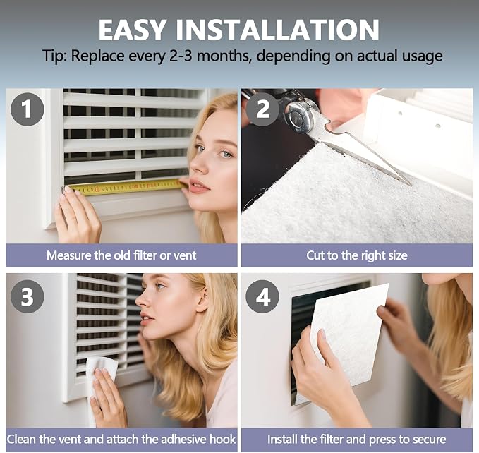 20" x 90" Air Vent Filters, - Image 4