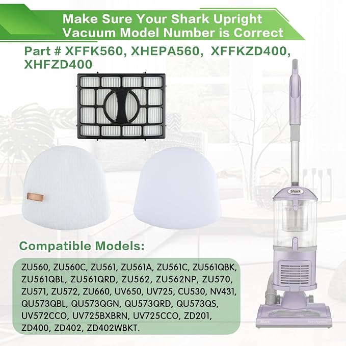 VIEWALL Filter Replacement for Shark ZU560 ZU561 ZU562 ZU572 UV650 UV725 ZU660 - Image 2