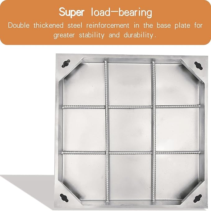 28x28 in Invisible Stainless Steel Manhole Cover and Frame - Image 4