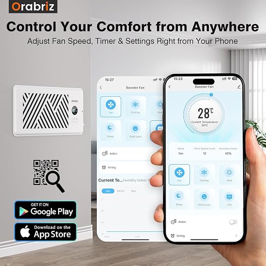 Smart AC Vent Booster Fan 4" x 10" Register - Image 6