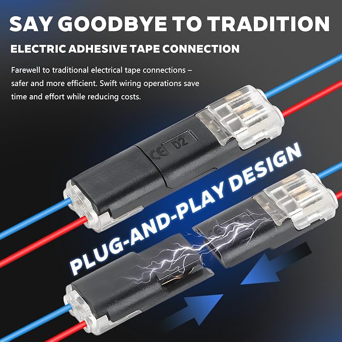 20PCS Double Wire Plug in Connector, Pluggable Low Voltage Wire Connector - Image 5