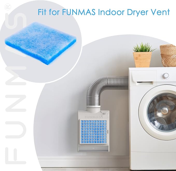 10 Pack Replacement Filters for FUNMAS Indoor Dryer Vent - Image 2