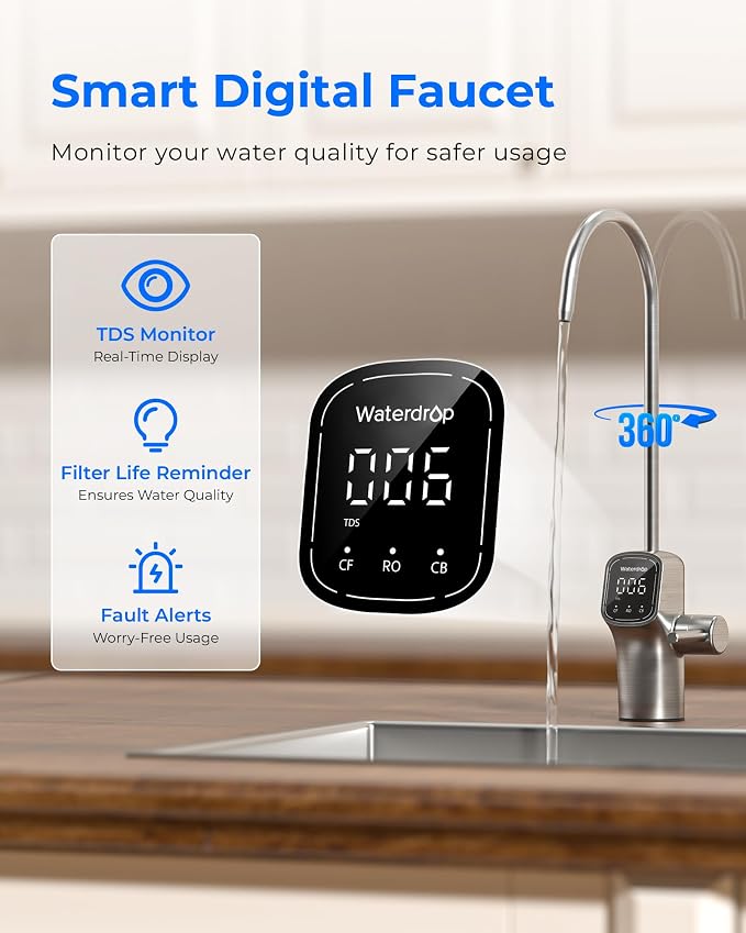 Waterdrop G3P800 Reverse Osmosis System, 800 GPD Fast Flow, NSF/ANSI 42 & 53 & - Image 9