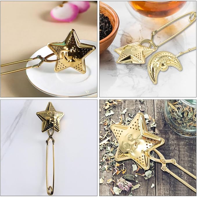 Luxshiny Stainless Steel Tea Infuser Strainer Clamp Design Convenient Portable - Image 8