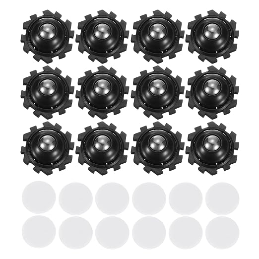 uxcell 12Pcs Mini Self Adhesive Caster Wheels, 1.02" x 0.47" 360° Rotation by uxcell