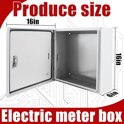 Electrical Box 16 x 16 x 6 Inch Indoor Outdoor Electrical Enclosure Box Steel - Image 2