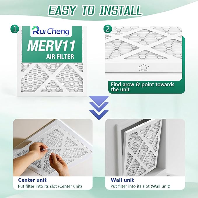 4 Pack Updated 4.5x11x1Air Filter, pertain Merv 11 HVAC Pleated A/C Furnace - Image 3