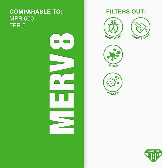 Aerostar 24x30x1 MERV 8 Pleated Air Filter, AC Furnace Air Filter, 6 Pack - Image 3