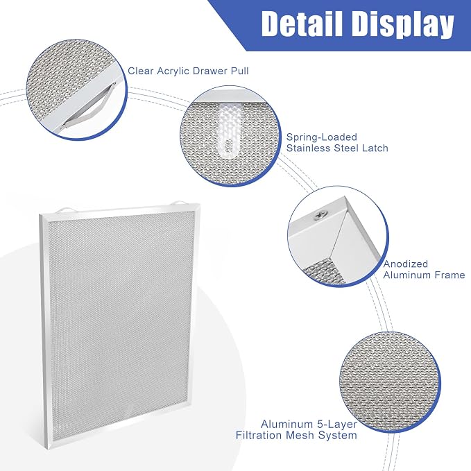 S99010430-002 Range Hood Filter 15-3/4" x 13-7/8" x 3/8"4512880 Compatible - Image 4