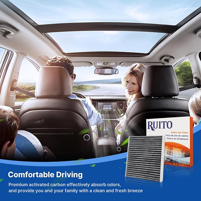 RUITO Cabin Air Filter includes Activated Carbon, Compatible - Image 7