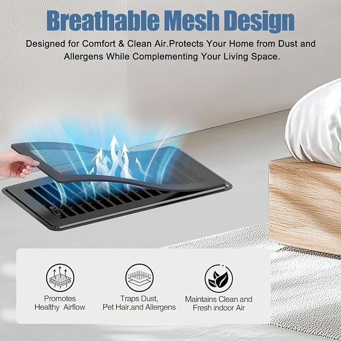 4x10 inch Air Vent Filters Screen mesh Cover, Wall & Ceiling Vents, Noise - Image 4
