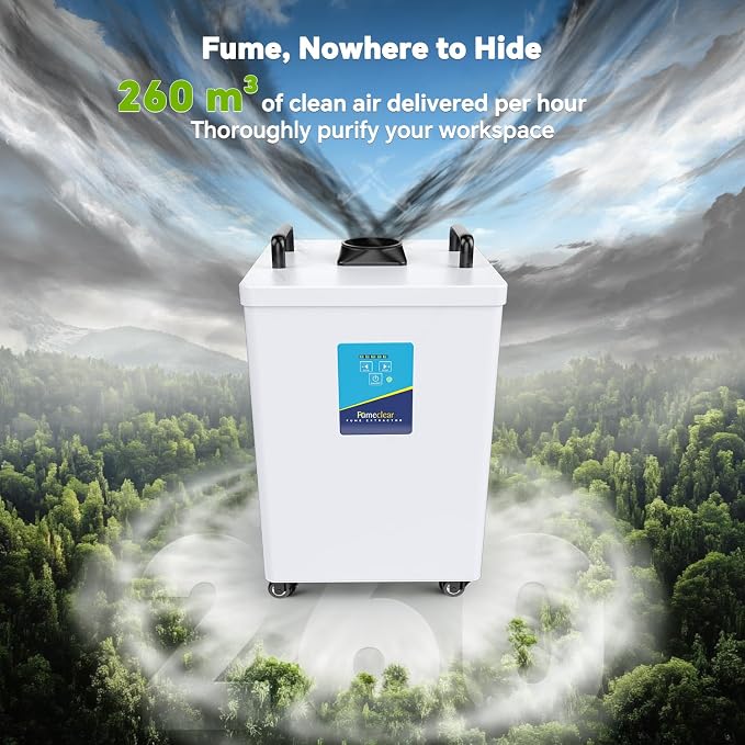FumeClear FC-2002 Fume Extractor, 260 to 300m³/h Strong Suction, Low-Noise - Image 3