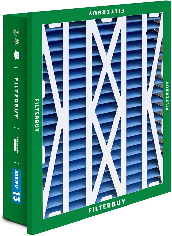 Filterbuy 24x24x5 Air Filter MERV 13 Optimal Smoke & Allergy Defense, - Image 8