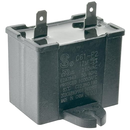 Refrigerator Run Capacitor C61-P2 12uF 210VAC, Replaces WR55X24064, WPW10662129 - Image 2