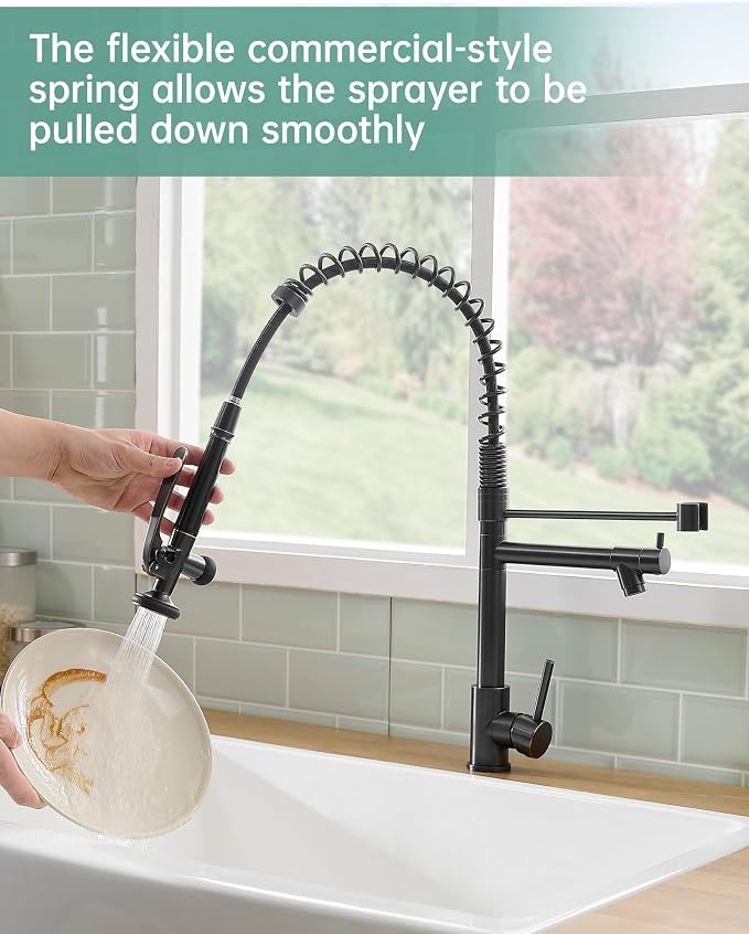 Fapully Commercial Pull Down Kitchen Sink Faucet - Image 5
