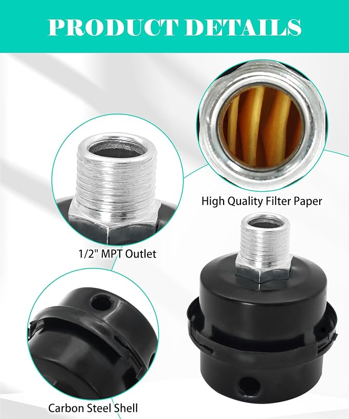 70243399 Air Compressor Air Intake Filter Silencer Compatible - Image 4
