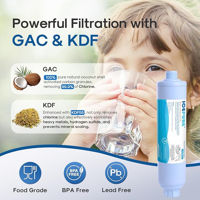 ICEPURE Inline Water Filter for Hose on RV Garden Pool Camper Marine Boat for - Image 5