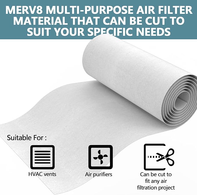 MERV 8 Filter Material, 23 Ft² Cut to Fit Air Filter Material - Image 3