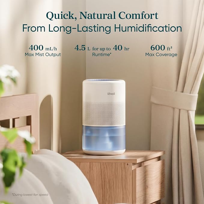 Levoit Evaporative Humidifiers for Bedroom, Superior Studio Smart | 4.5L - Image 8