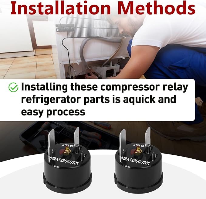 3-Pack MRA12325-9201 Refrigerator Compressor Overload Protector & Relay Kit - Image 5