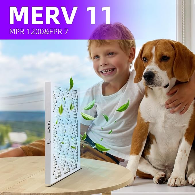 12x24x1 MERV 11 Pleated Air Filter MPR 1200 & FPR 7, Furnace Air Filters - Image 5