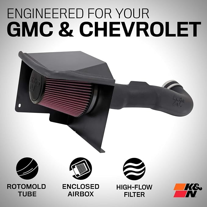 K&N Cold Air Intake System: High-Flow Air Filter, Increase Performance & - Image 2