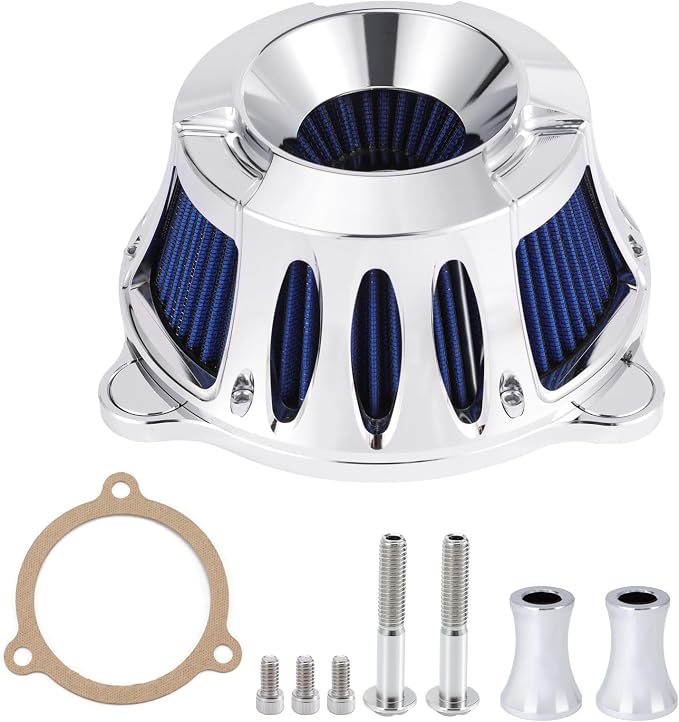 Motorcycle Air Filter Kit CNC Air Cleaner Intake Turbine System Fit by BravemaMotorcycleAccessories