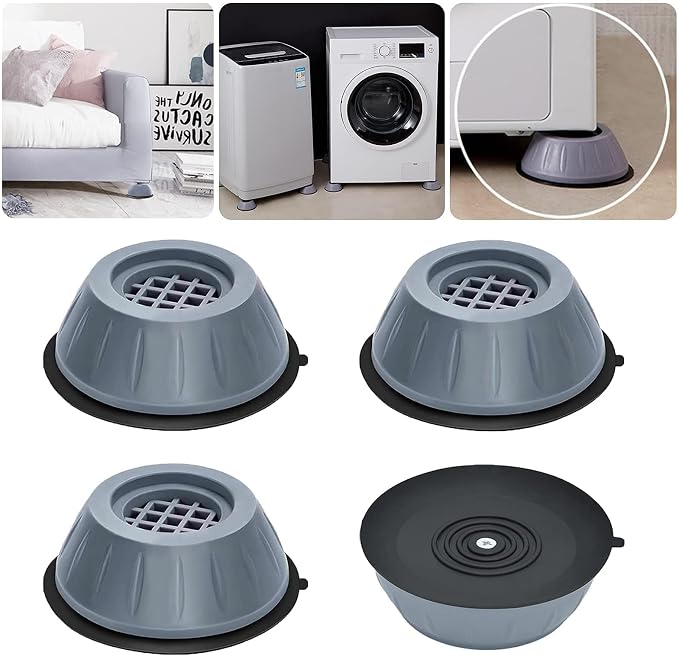 Dadop 4Pcs Anti Vibration Pads for Washing Machine and Dryer Shock and Noise - Image 4