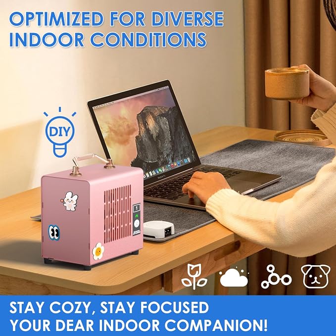 Portable Ionic Air Purifier, Hassle-Free Design, Type-C Rechargeable, 6-Hour - Image 3