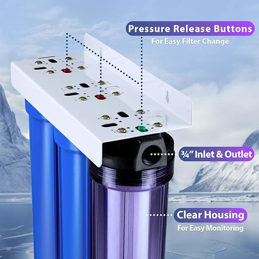 iSpring WCB32CKS+AHPF12MNPT12X2 Heavy Metals Whole House Water Filter System w/ - Image 3