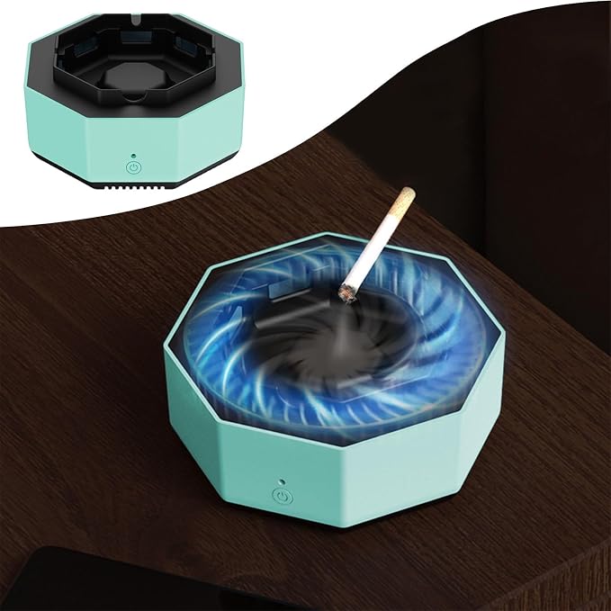 Ashtray Air Purifier Multifunctional ABS 13x13x7cm Negative Ion Filter by Unknown