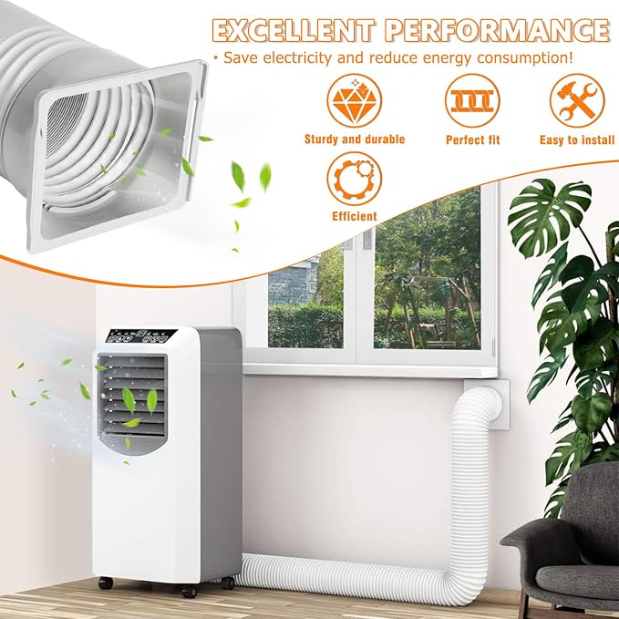 Portable Air Conditioner Square Exhaust Hose Coupler 5.9 Inch Square to Round - Image 7