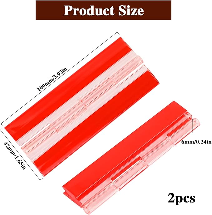 2 Pcs Acrylic Small Plastic Hinges - Image 2