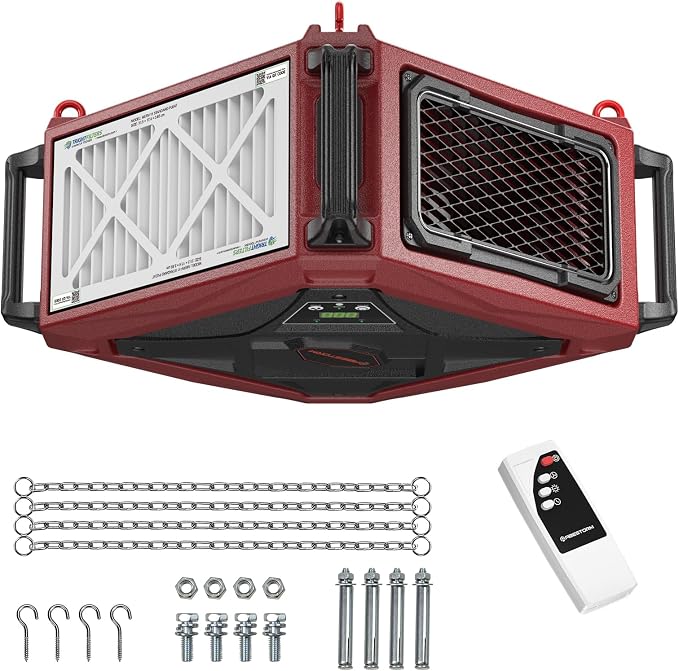 Abestorm 1080 CFM Intake Air Filtration System, 270 Degree Workshop Dust by AbestormSolutionsINC