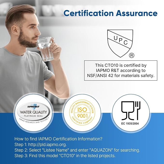 1 Micron 2.5" x 10" Whole House CTO Carbon Water Filter Cartridge Replacement - Image 2