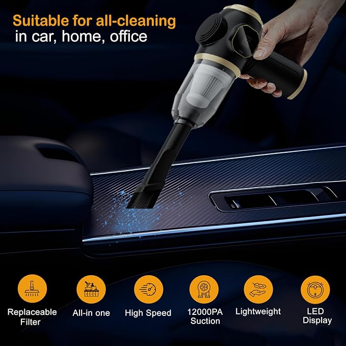 9-in-1 Jump Starter with 150PSI Air Compressor & Vacuum Cleaner, 20000mAh - Image 4