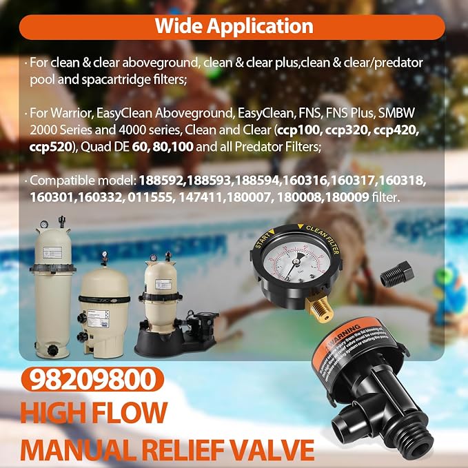 98209800 High Flow Manual Relief Valve/Air Relief Manual Valve Assembly - Image 2