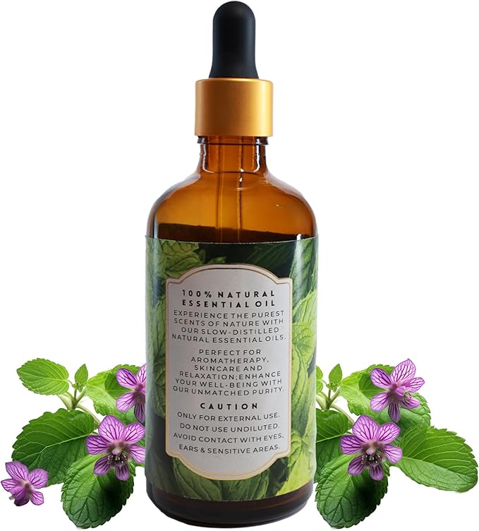 Luxurious Peppermint Essential Oil by Enhanced Essentials|Slow Distilled,Highly Concentrated & Pure Oils for Home,Diffusers,Skin & Hair Care,Aromatherapy|Ideal for Businesses|3.38 fl oz (100 ml)