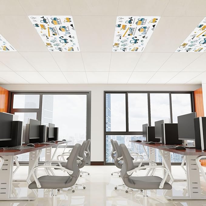 4 Pcs Fluorescent Light Covers for Ceiling Lights Construction Vehicles - Image 3