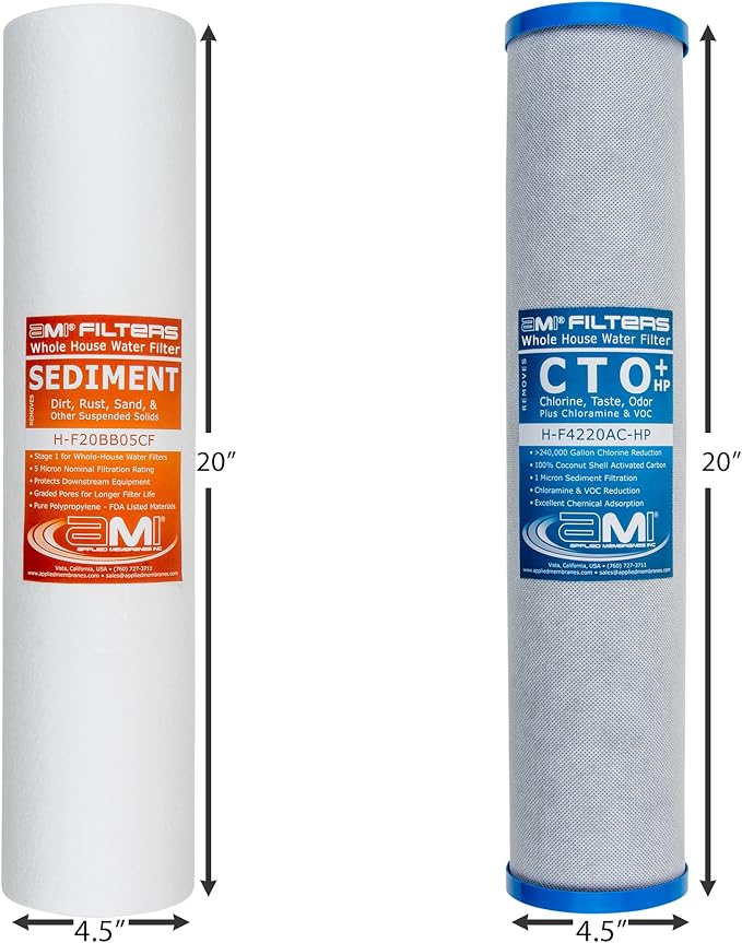APPLIED MEMBRANES INC. Whole House Water Filter Replacement Filter Cartridge - Image 3