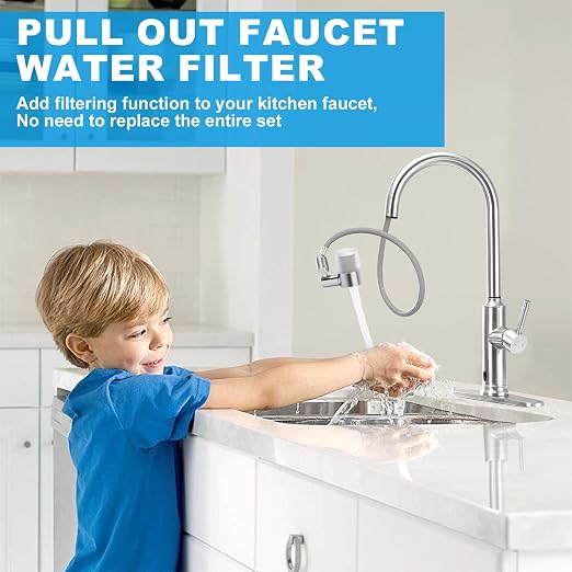 Sink Water Filter Faucet, 720 ° Rotating Kitchen Faucet Water Purifier - Image 3