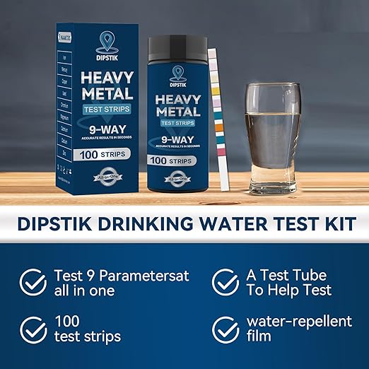9 Way Heavy Metals Water Test Strips, 100ct Home Water Testing Kit - Image 5