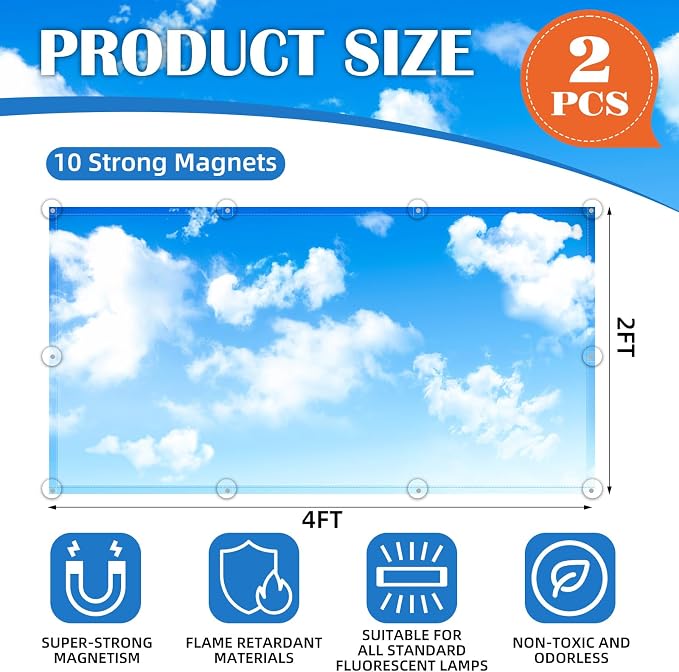 ANGSYLTH 2 Pcs Fluorescent Light Covers - Image 2