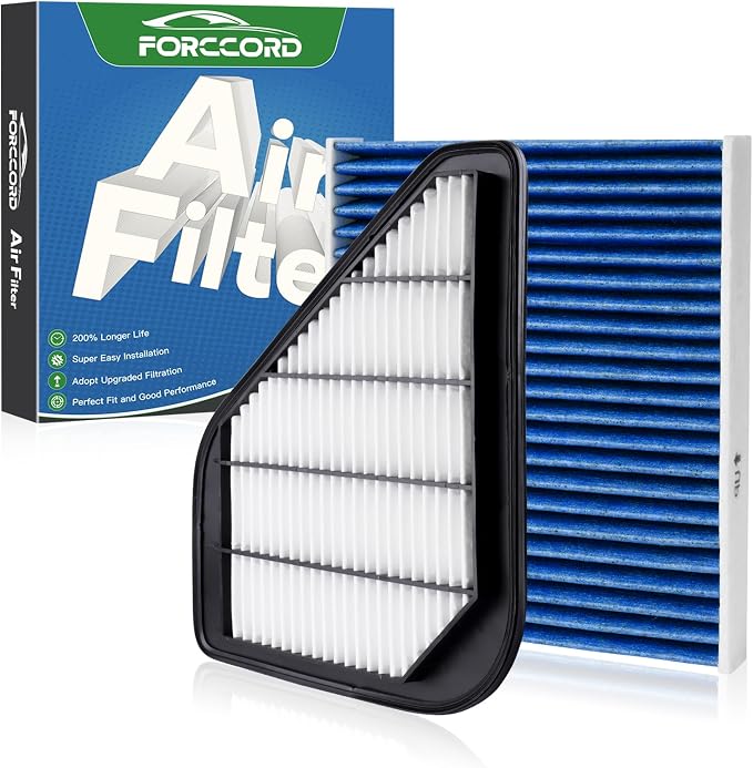 Cabin & Engine Air Filter Combo Fit by Forccord