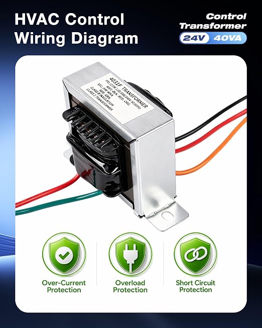 2 Pack 24V Control Transformer 40VA, Primary 120/208/240V Secondary Output - Image 5