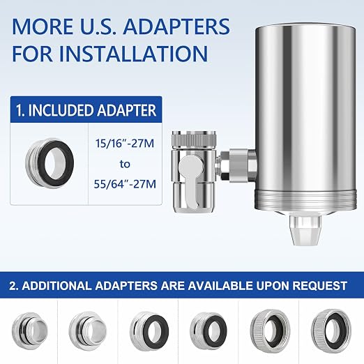1200 Gallons Faucet Water Filter, 2.2 GPM Outlet Flow Rate Tap Water Filter - Image 5