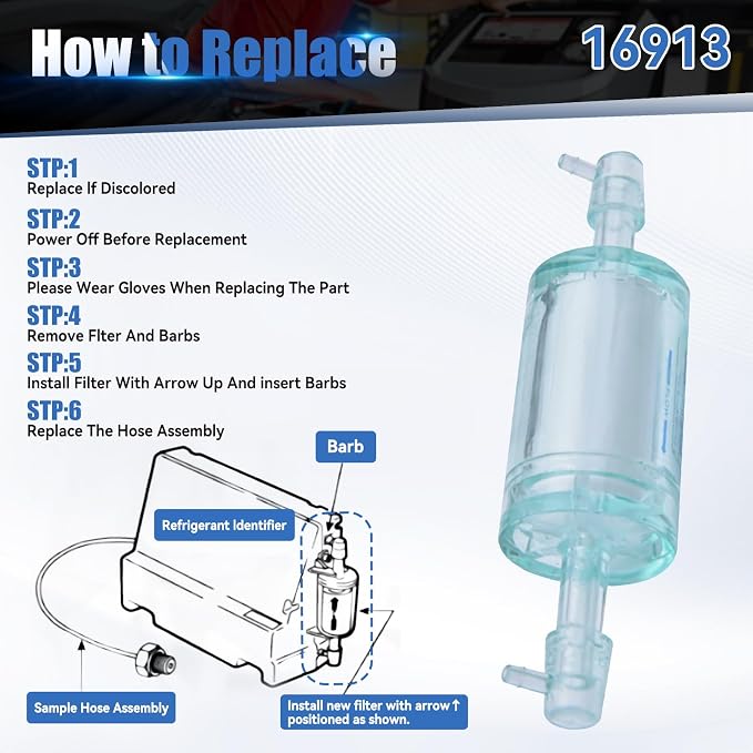 16913 Refrigerant Identifier, Replacement Filter Compatible - Image 2