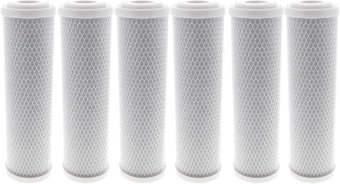 Tier1 10 Micron 10 Inch x 2.5 Inch | 6-Pack Whole House Carbon Block Water by Tier1